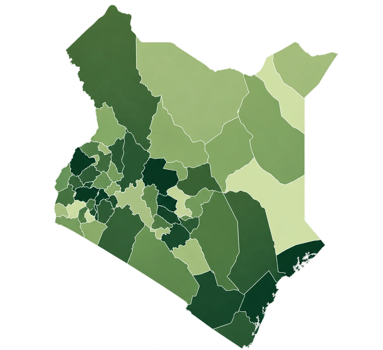 Kenya map highlighting the Mount Elgon region
