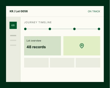 Lot journey dashboard.